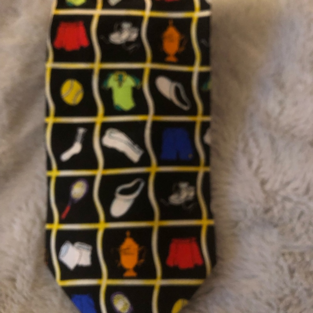 Ken Jasinsky RM Style Tennis grid silk tie
